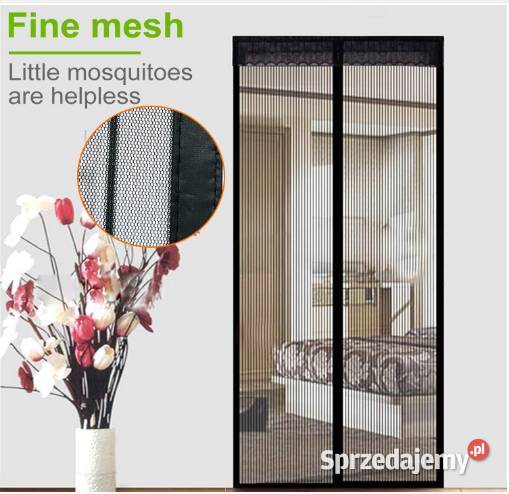 Magnetyczna Moskitiera do Drzwi 90 x 210 ora 100 czarny Warszawa