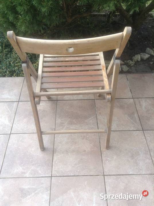 Składane drewniane krzesło ogrodowe tarasowe Ogród Opole