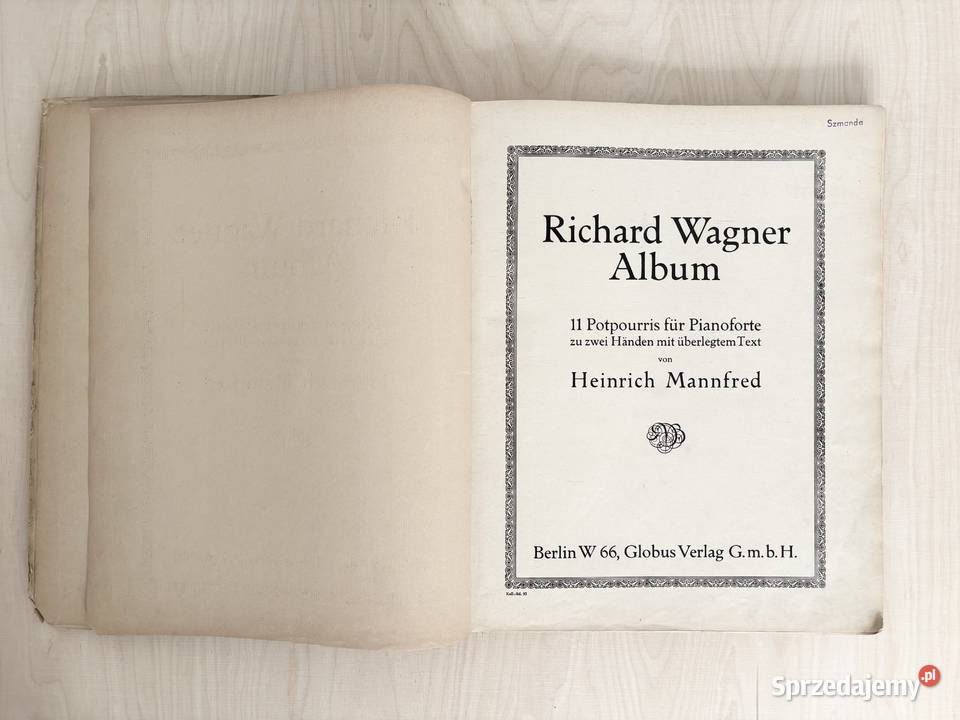 Richard Wagner Album ponad 100 letni album kujawsko-pomorskie Myślęcinek sprzedam