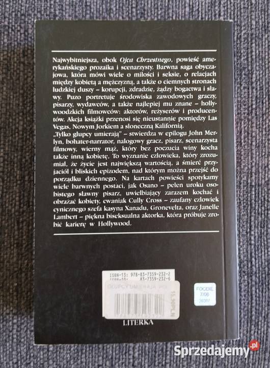 Głupcy umierają Mario PUZO miękka warmińsko-mazurskie Olsztyn