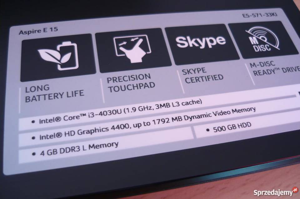 Acer Aspire E15 E557133kj Wrocław