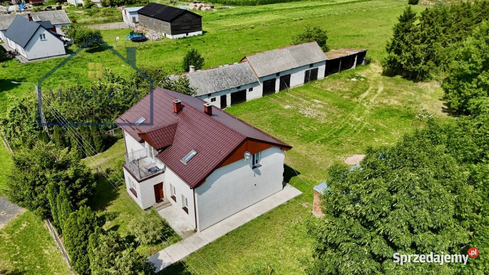 Dom 6 pokoi budynki gospodarcze 6368 m2 warmińsko-mazurskie Jędrychowo
