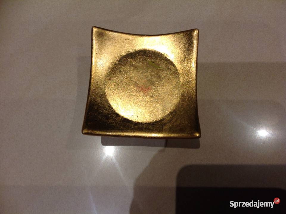 Podstawa Złota Ceramiczna Na Świece Świecznik lubuskie Nowa Sól sprzedam