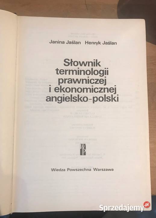słownik terminologii prawniczej i ekonomicznej Gorzów Wielkopolski sprzedam