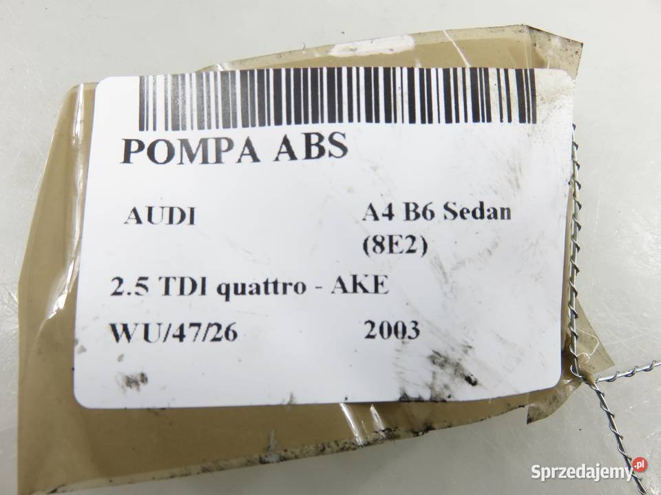 POMPA ABS AUDI A4 B6 0265950012 osobowe sprzedam
