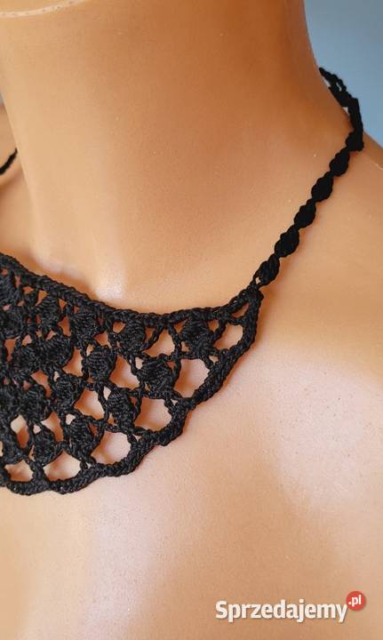 Naszyjnik szydełkowy na szyję handmade Pleszew
