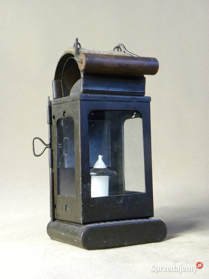 Stara wojskowa lampa świecowa lampka na świeczkę Legnica