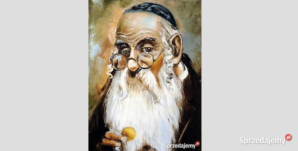 Obraz olejny 30x40 Żyd z pieniążkiem mazowieckie Warszawa