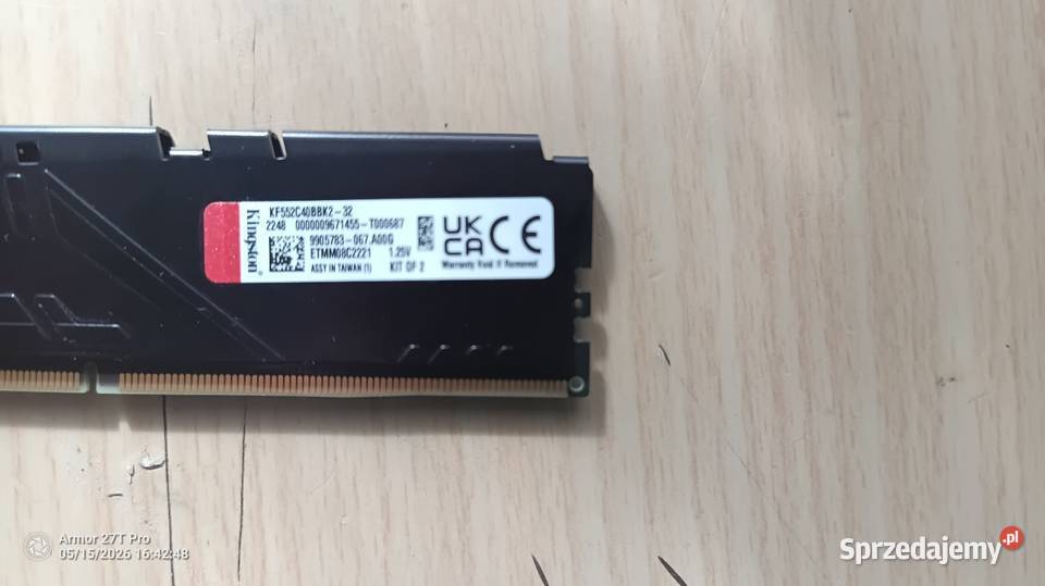Kingston Fury 16gb ddr5 5200MGz śląskie Bytom