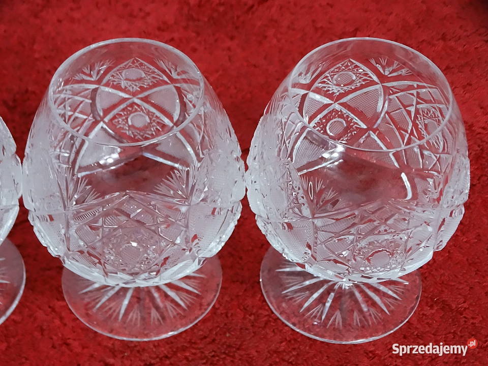 Kryształowe kieliszki do koniakubrandy Komplet Kieliszki i pucharki Biłgoraj