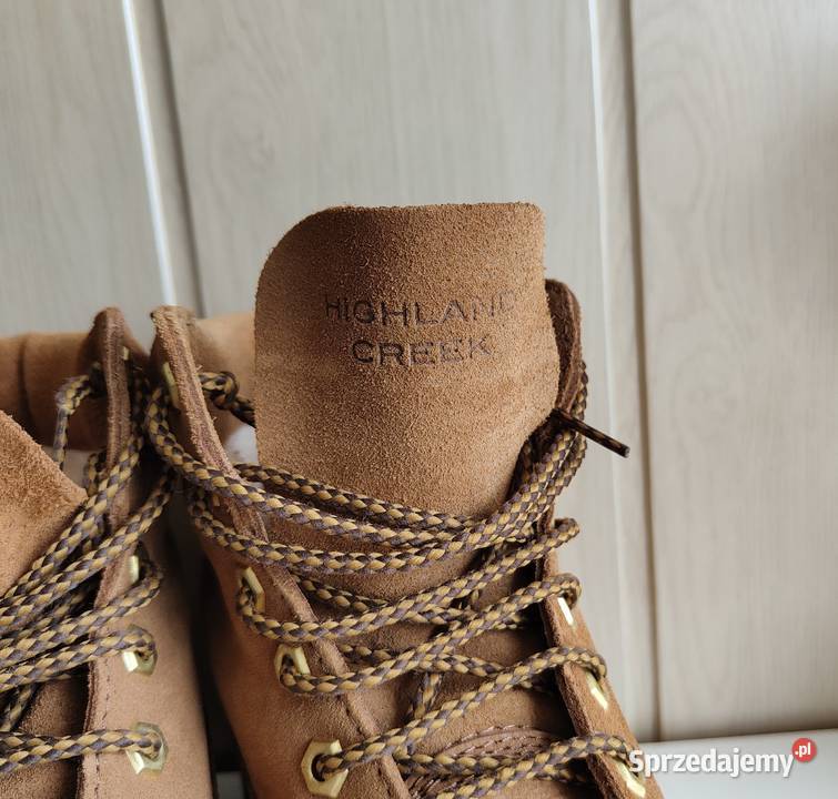 Buty zimowe Highland Creek 39 skórzane brązowe skóra Półbuty