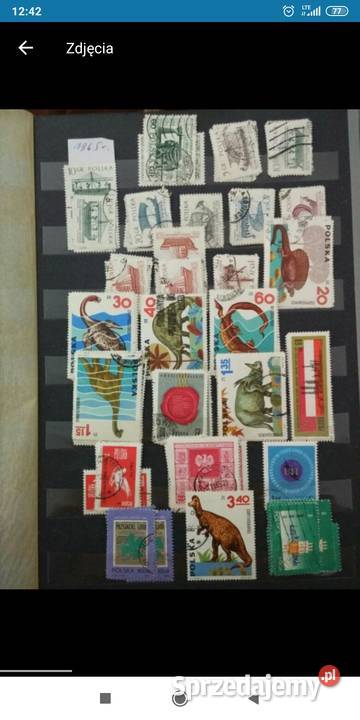 Znaczki polskie 1965 kasowane Filatelistyka dolnośląskie Bolesławiec