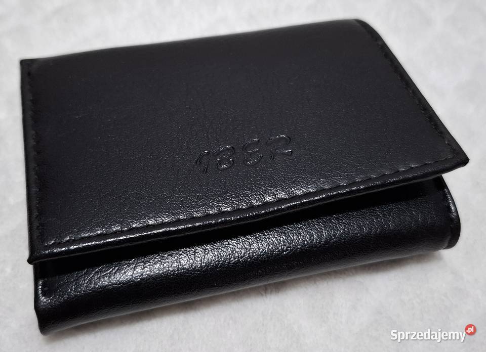 Portfel skórzany męski czarny 8x106