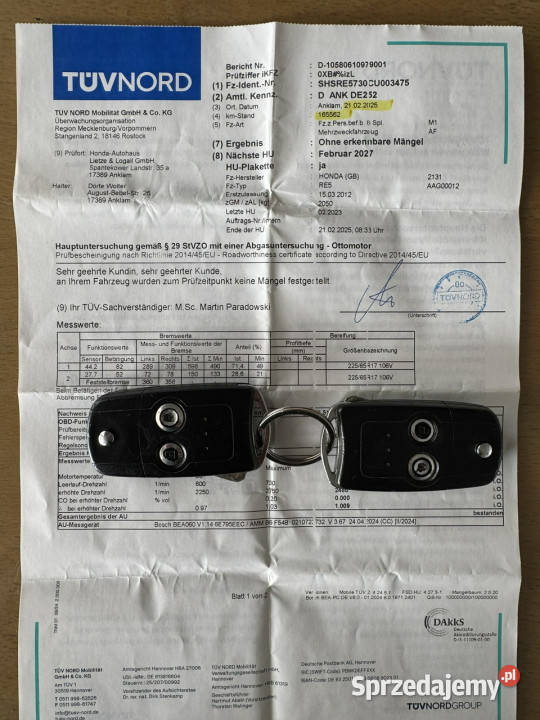 Honda CRV 20 czujnik parkowania