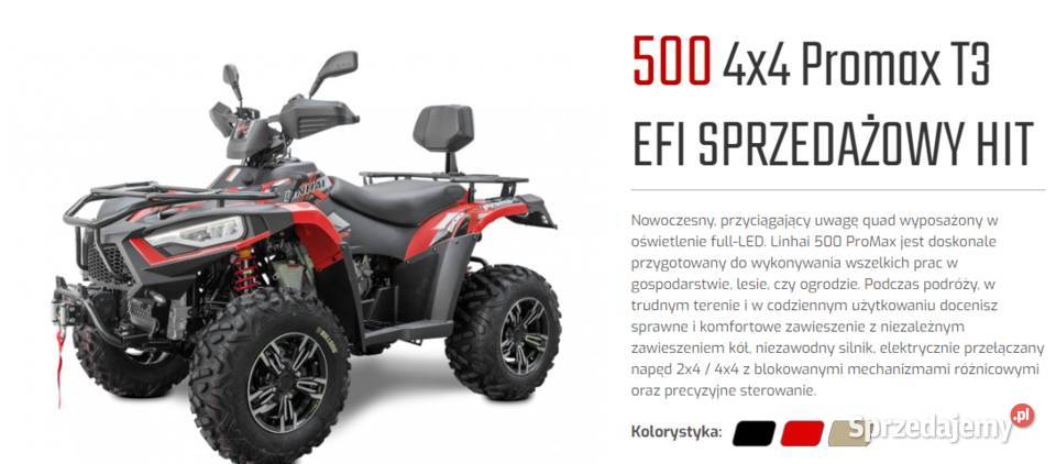 500 4x4 Promax T3 EFI SPRZEDAŻOWY HIT Wysyłka Wrocław