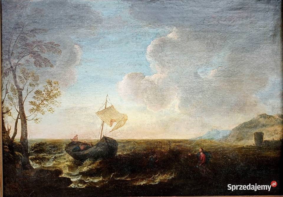 Barokowy obraz olejny 17 wiek Włochy Kartuzy