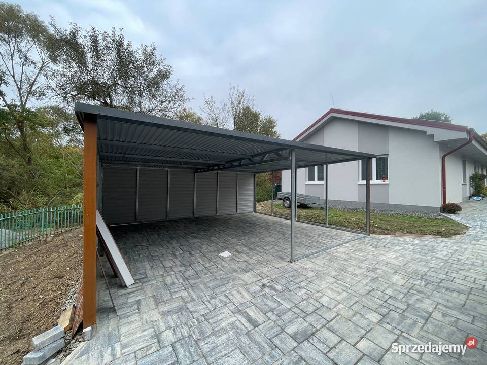 Wiata Garażowa Carport 6x5 Drewnopodobny Premium Grodzisk Mazowiecki