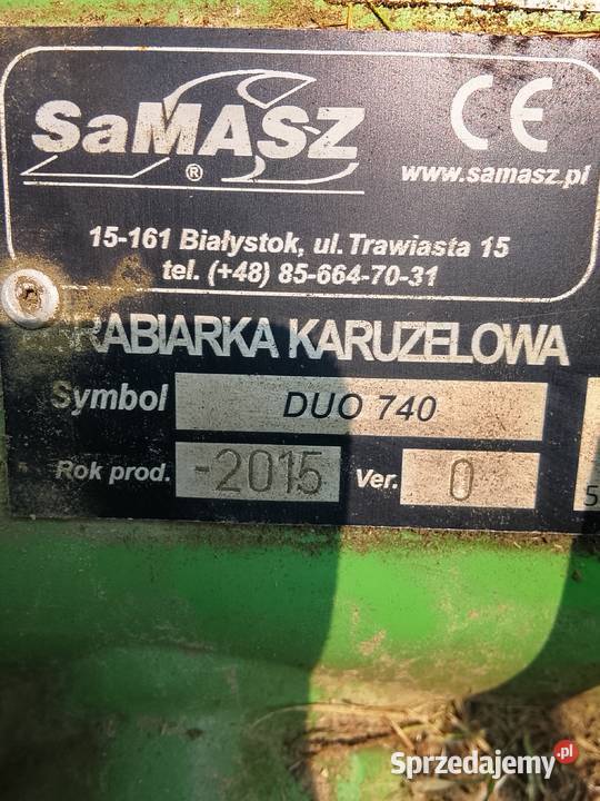 Zgrabiarka Samasz Duo 740 sprzedam