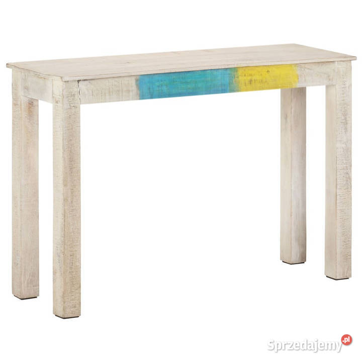 Stolik konsolowy biały 115x35x77 surowe drewno Warszawa sprzedam