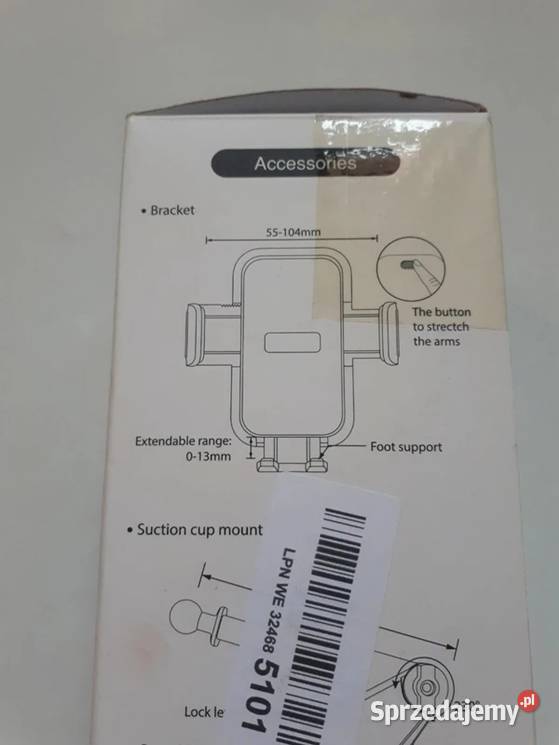 Czarny uchwyt samochodowy do telefonu NOWY Poznań