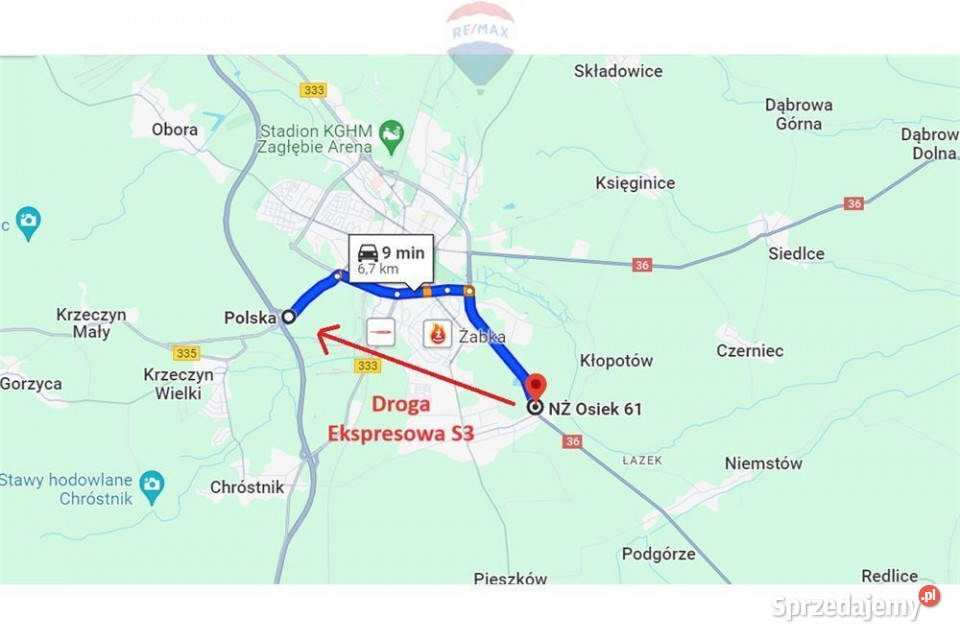 Tereny produkcyjno magazynowo usługowe DK 36 Sprzedaż sprzedam