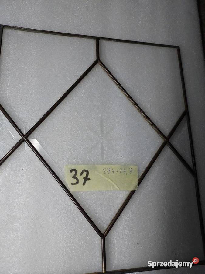 37 Witraż frontu starego zegara szafki szkło Tczew