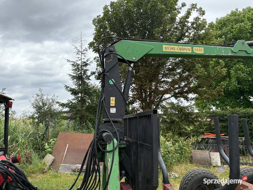 Przyczepa leśna z HDS 75 tonowa More Maskiner Leśnictwo podkarpackie Lubaczów