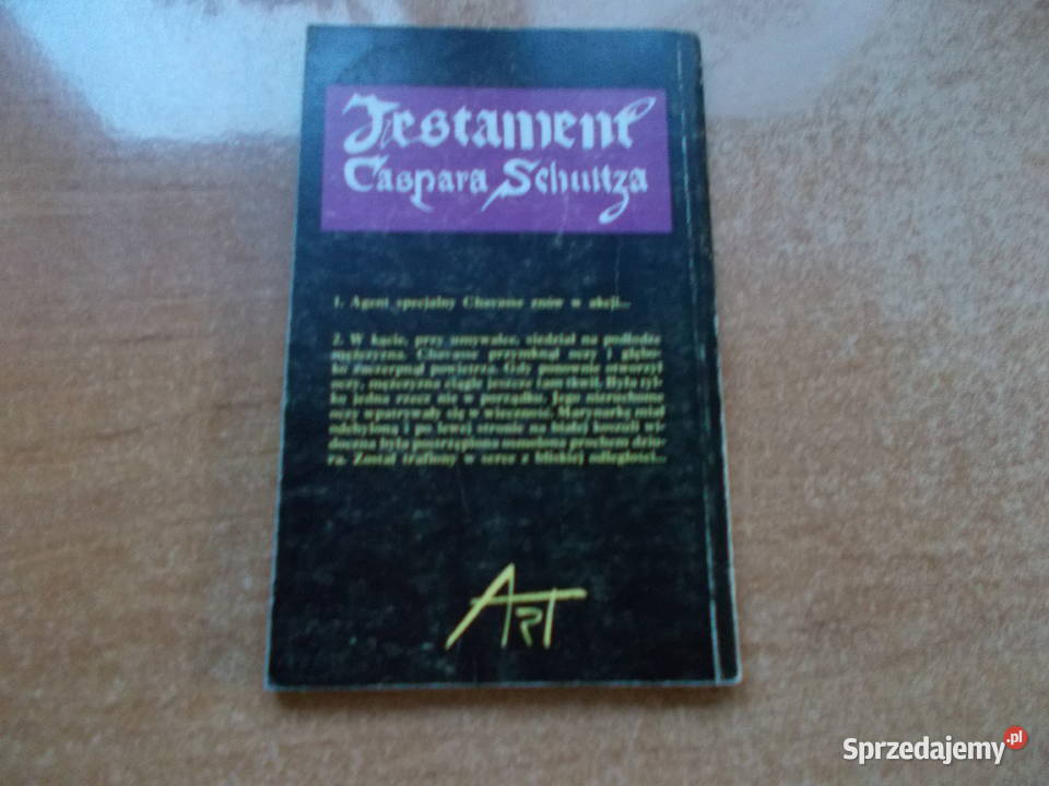 Jack Higgins Testament Caspara Schultza thrillery, sensacyjne Głubczyce sprzedam