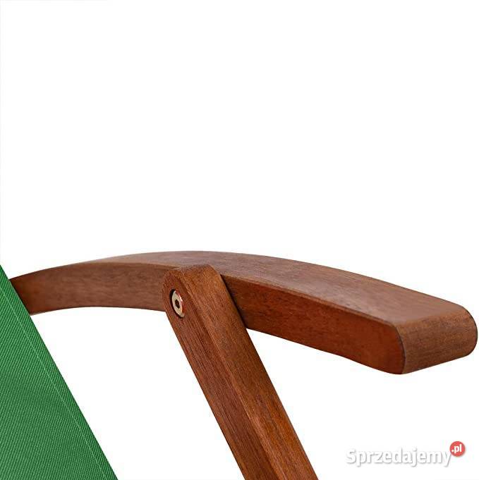 Leżak plażowy ogrodowy z drewna akacji składany lubelskie Zamość