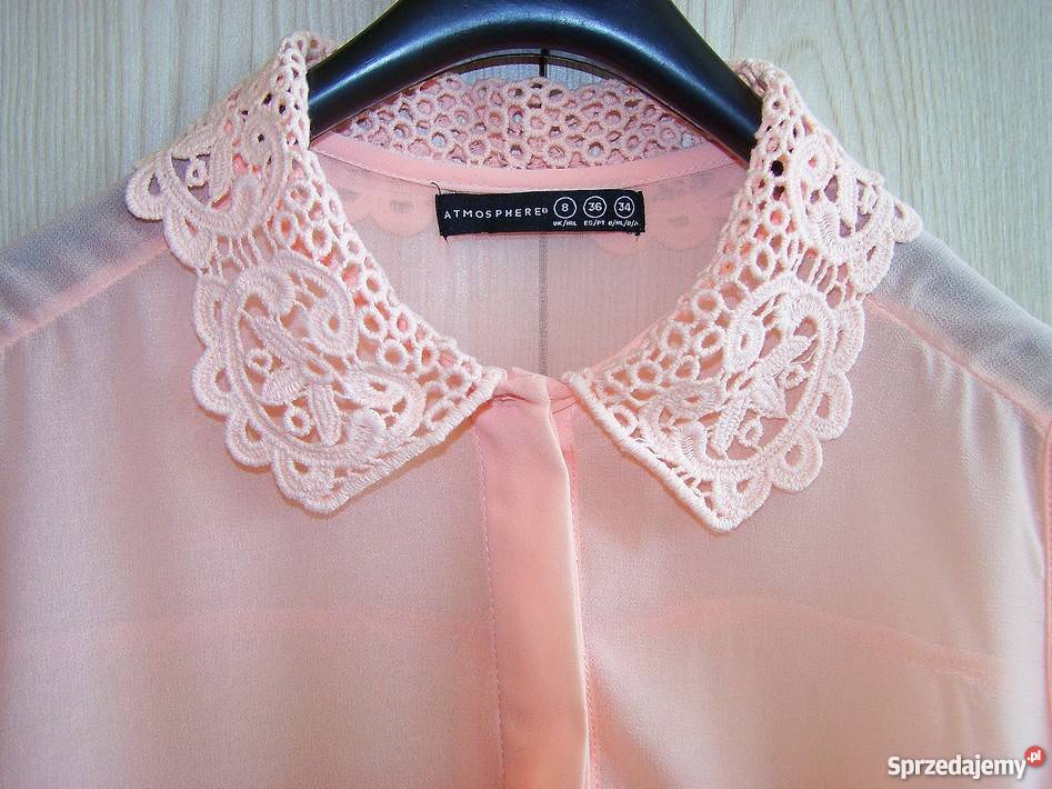Tunika Mgiełka z Koronką Pudrowy Róż Atmosphere Atmosphere