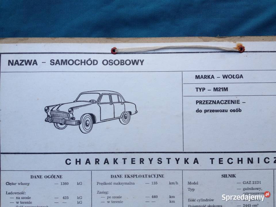 WOŁGA tablica charakterystyka techniczna mazowieckie Warszawa sprzedam