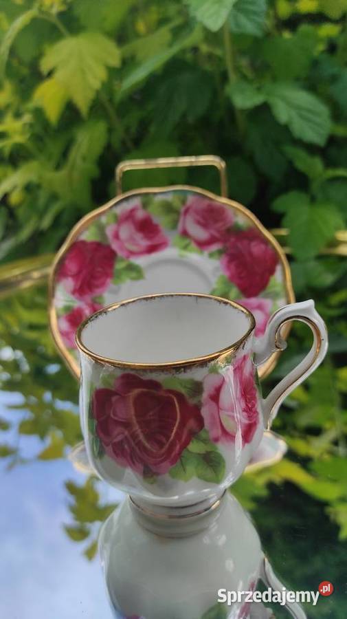 ROYAL ALBERTOLD ENGLISH ROSEkolekcjonerskie Duo Porcelana i szkło Pabianice sprzedam