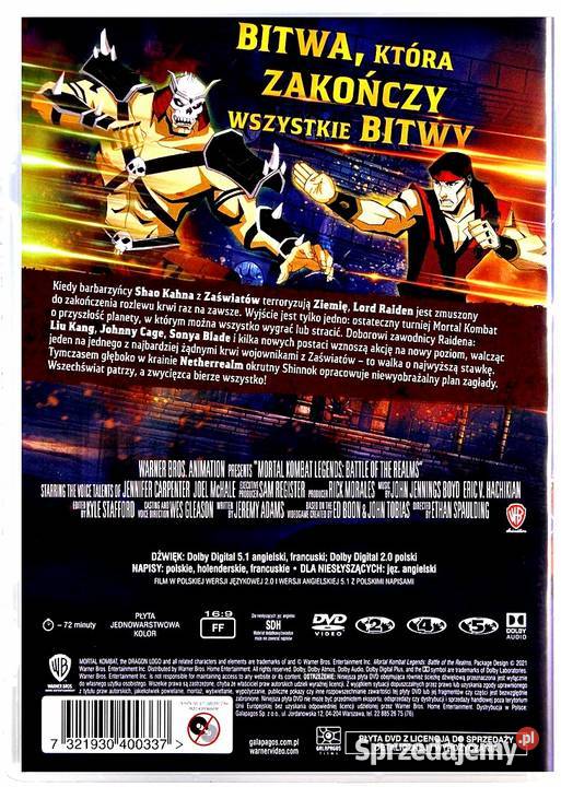 LEGENDY MORTAL KOMBAT STARCIE KRÓLESTW animowany wielkopolskie Kalisz