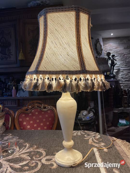 Lampka Lampa 73 z marmuru przedwojenna dolnośląskie Bystrzyca Kłodzka