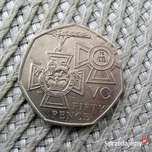 Wielka Brytania 50 Pensów 2006r Krzyż Walecznych wielkopolskie Kalisz