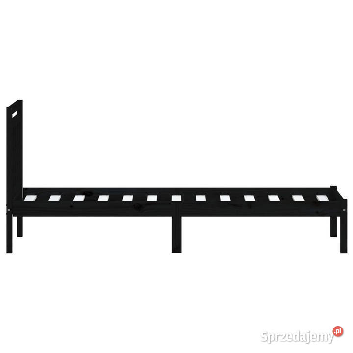Rama łóżka czarna lite drewno 75x190 WM3100553 Warszawa sprzedam