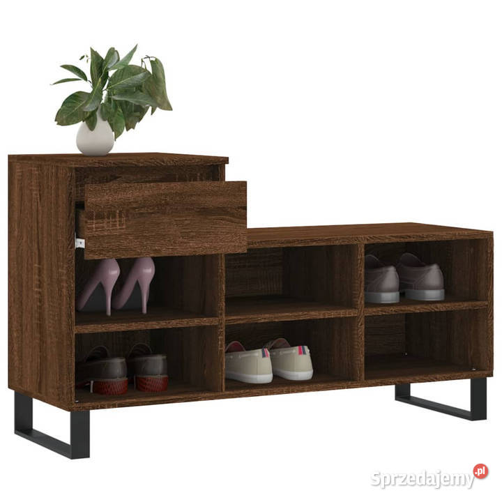 Szafka na buty brązowy dąb 102x36x60 WM831379 Warszawa