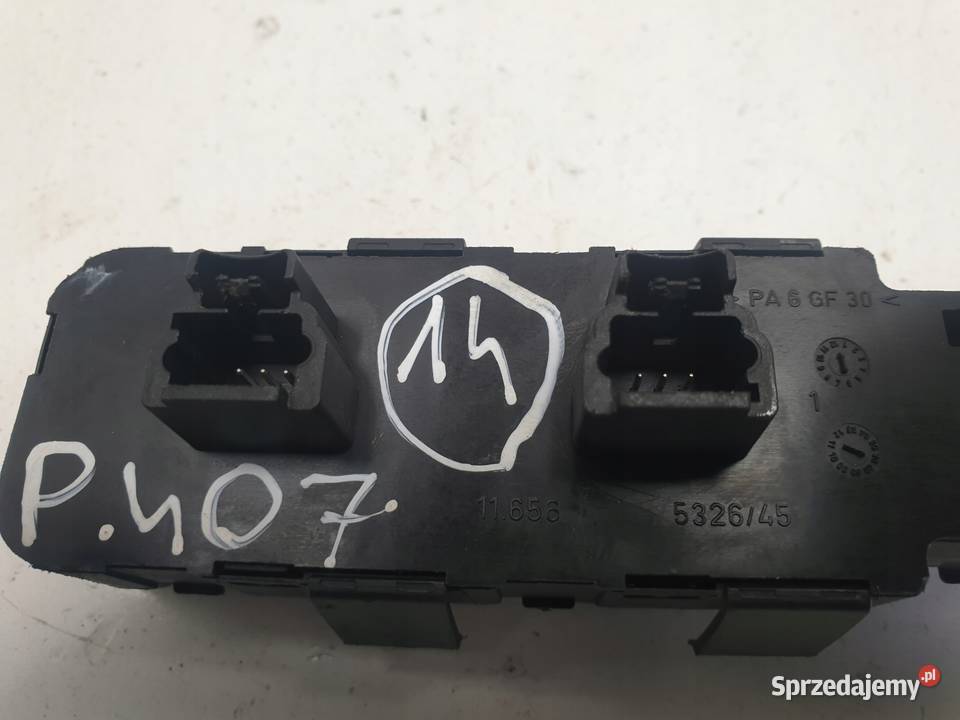 PEUGEOT 407 PANEL STEROWANIA SZYBAMI Przełącznik Rudka sprzedam