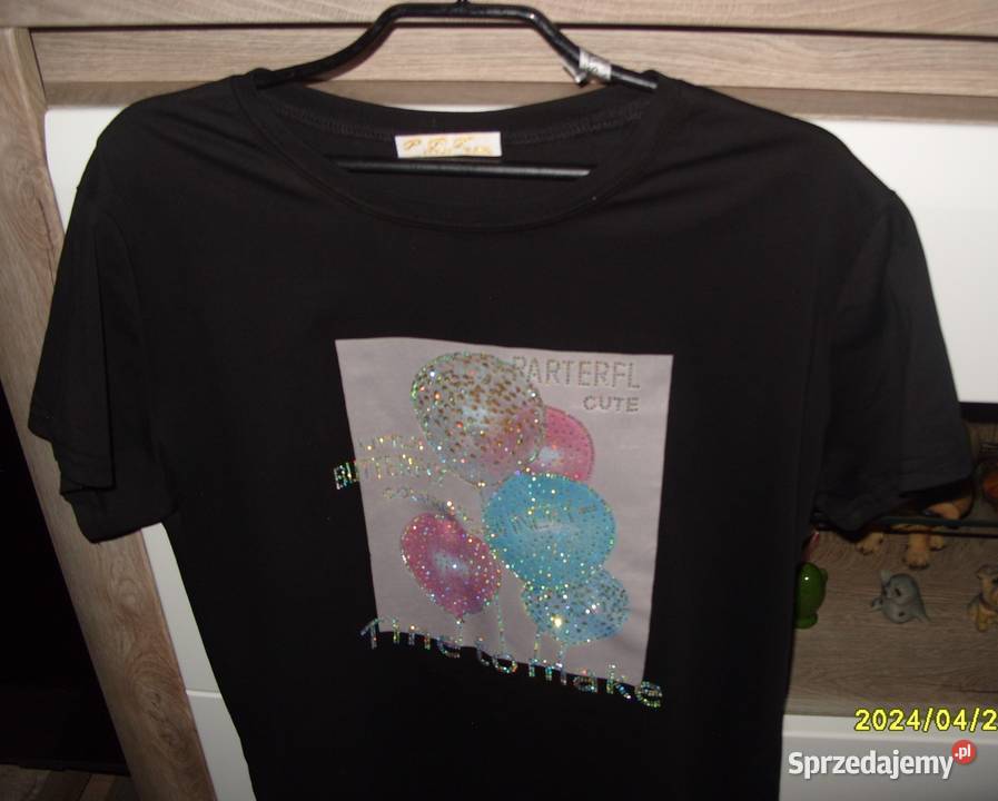 NOWY TShirt BALONY cyrkonie r LXL krótki Rawicz