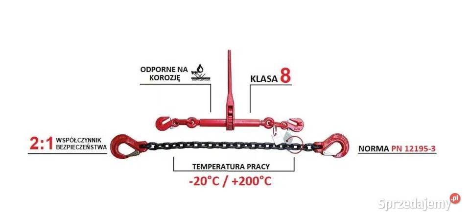 Napinacz łańcuchowy odciąg transportowy