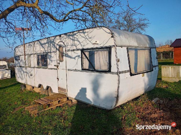 Przyczepa kempingowa duża do remontu Kempingowe Jarzębowo sprzedam