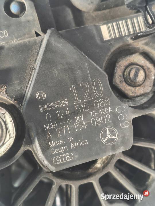 ALTERNATOR Mercedes W203 18 K bosch 0124515088 osobowe lubelskie Chełm