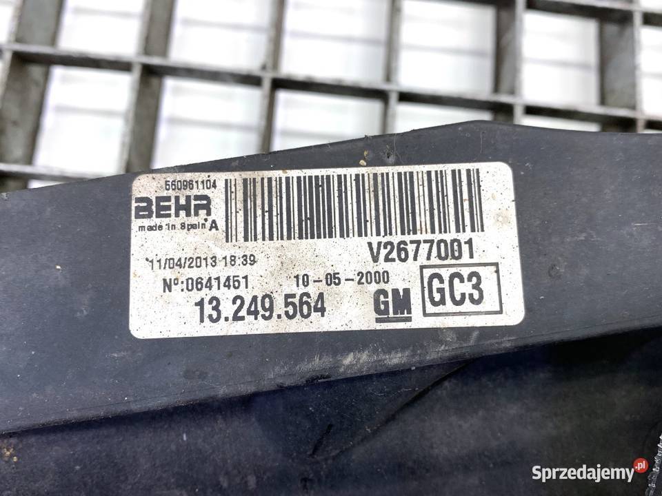 WENTYLATOR CHŁODNICY OPEL CORSA D 12 86 13249564