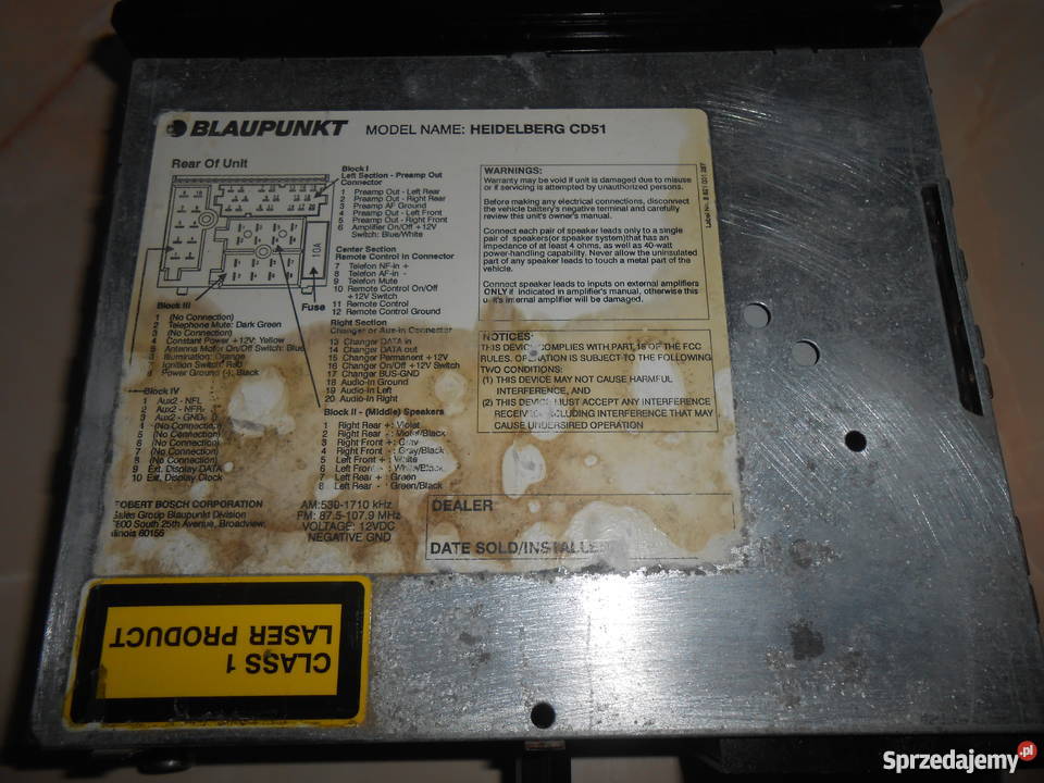 Blaupunkt Heidelberg CD 51 Łapy sprzedam