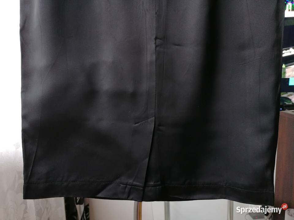 ELEGANCKA CZARNA OŁÓWKOWA SPÓDNICA MONDI R40