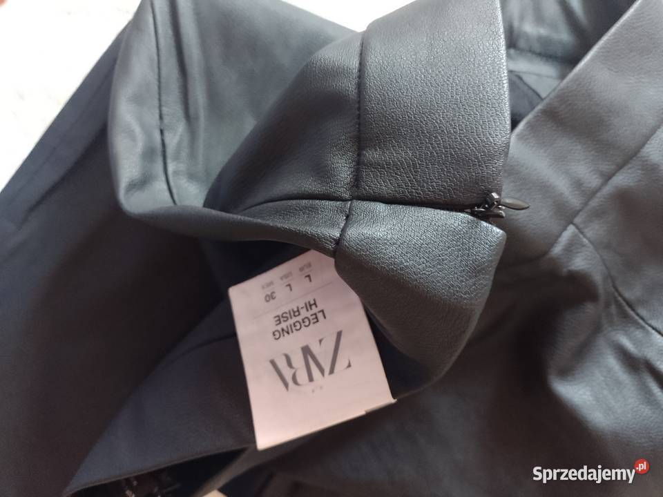40L ZARA Skórzane spodnielegginsyrurki z czarny Kraków