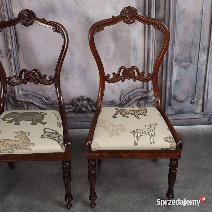 ARTexpert Para krzeseł krzesła wiktoriańskie Dobrzany