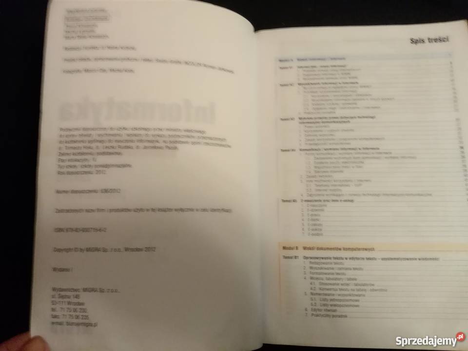 INFORMATYKA zakres podsta Kolba Oborniki Śląskie sprzedam