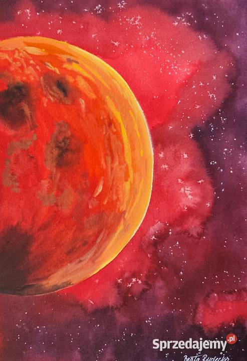 Akwarela Akwarelka Obraz pt Tam gdzie płonie Łódź