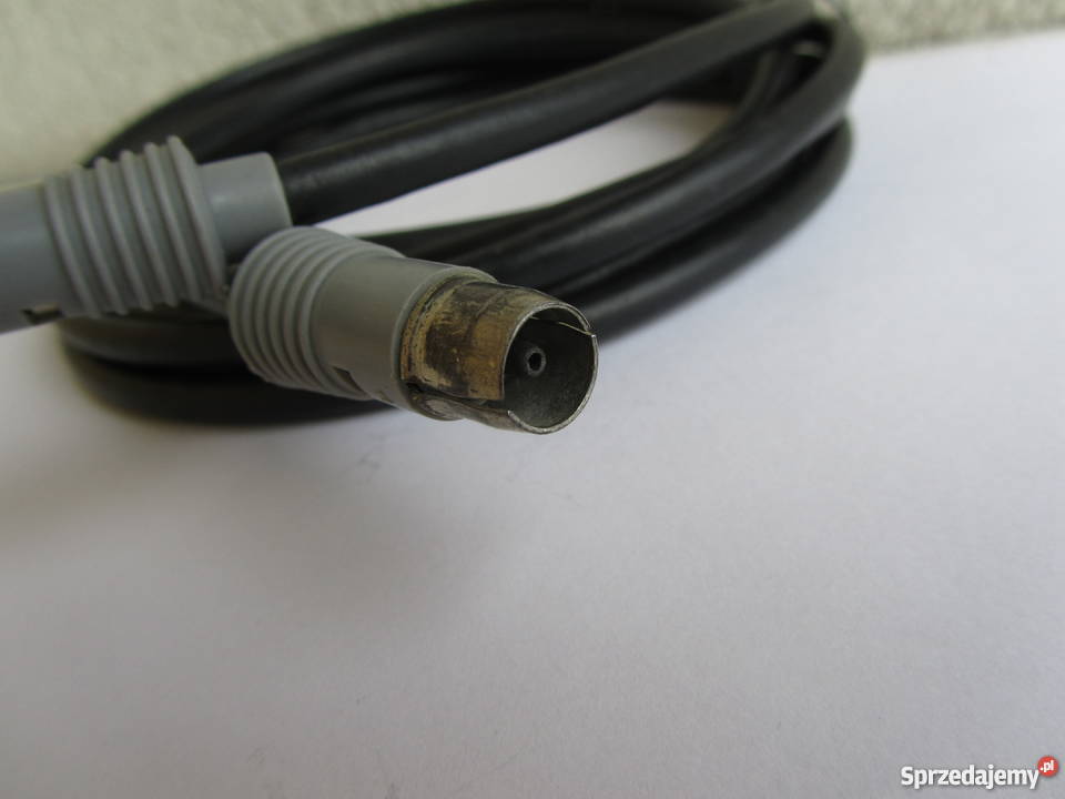 Kabel antenowy czarny TV wtyk męski wtyk męski Olecko